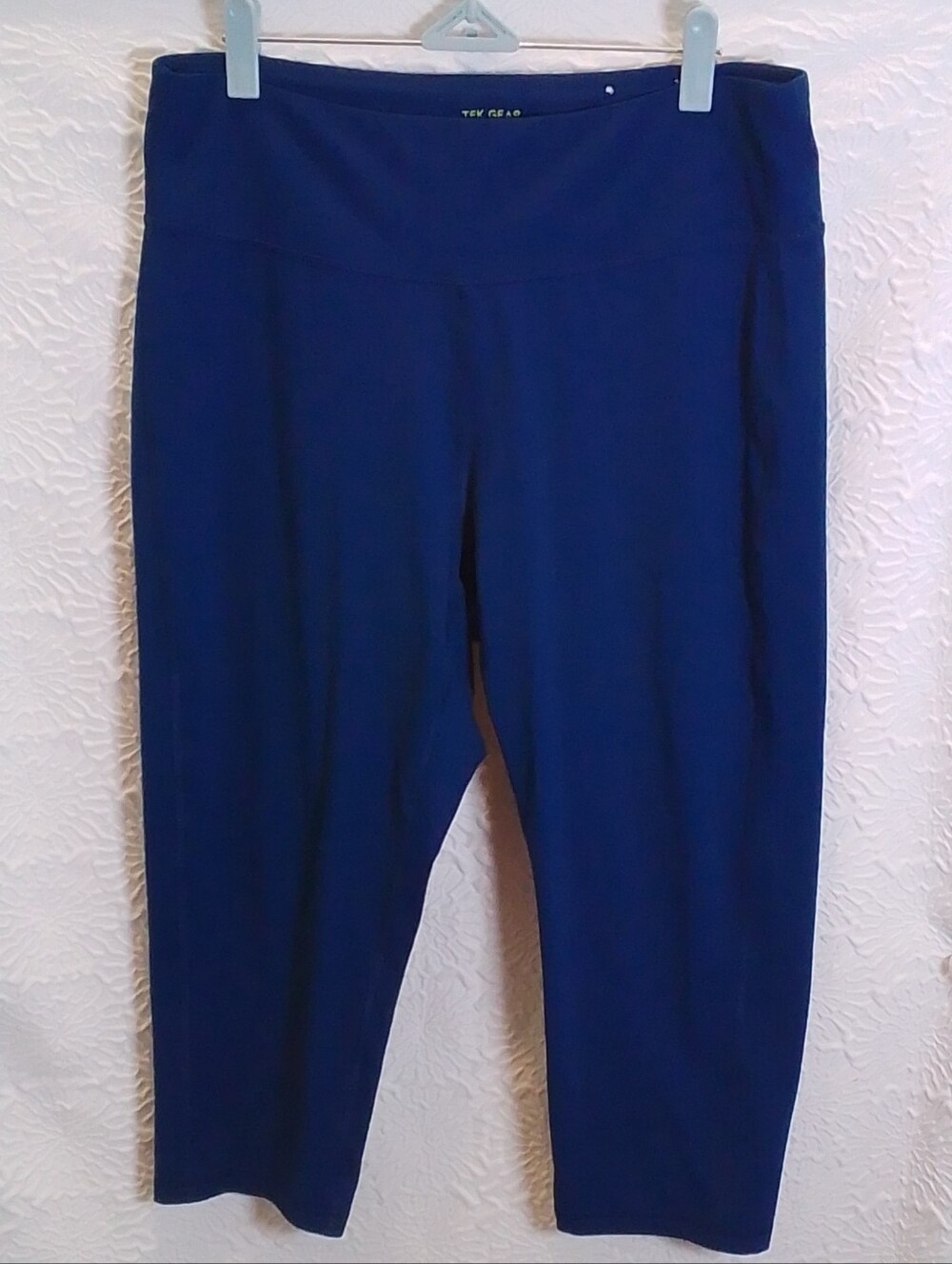 Tek Gear XXL Blue High Rise Capri Workout Leggings